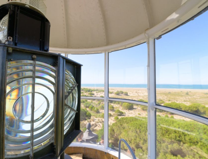 la vue au sommet du phare depuis la lanterne